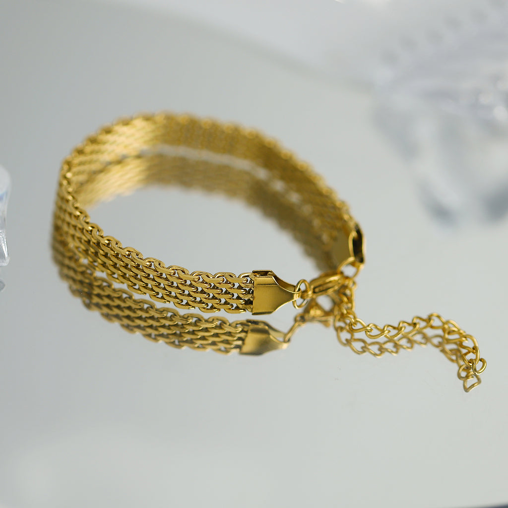 gold mesh bracelet